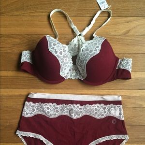 NWT Aerie racer back bra with high waist bikini